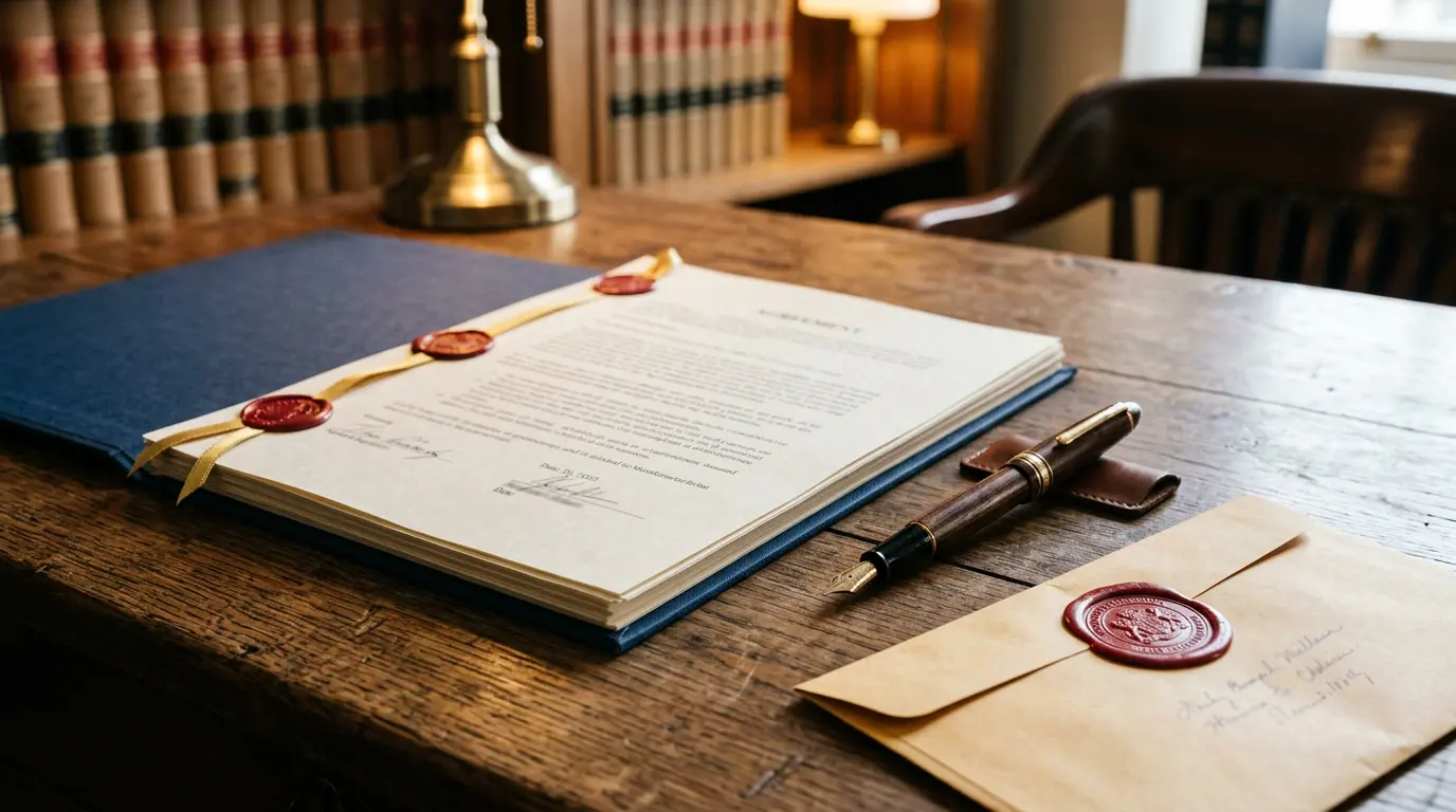 Formele dagvaarding op een bureau ter illustratie van de procedurele start van een civielrechtelijke claim