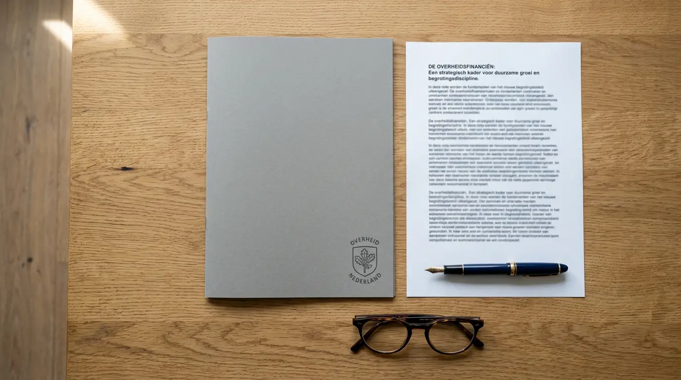Logo KSA en compliance-dossier op bureau als illustratie van Nederlands toezicht op uitbetalingen bij vergunde aanbieders