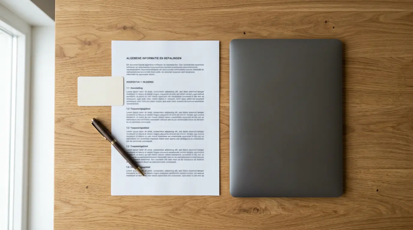 Identiteitsbewijs en bankafschrift naast laptop als illustratie van KYC-verificatie bij Volt-uitbetalingen
