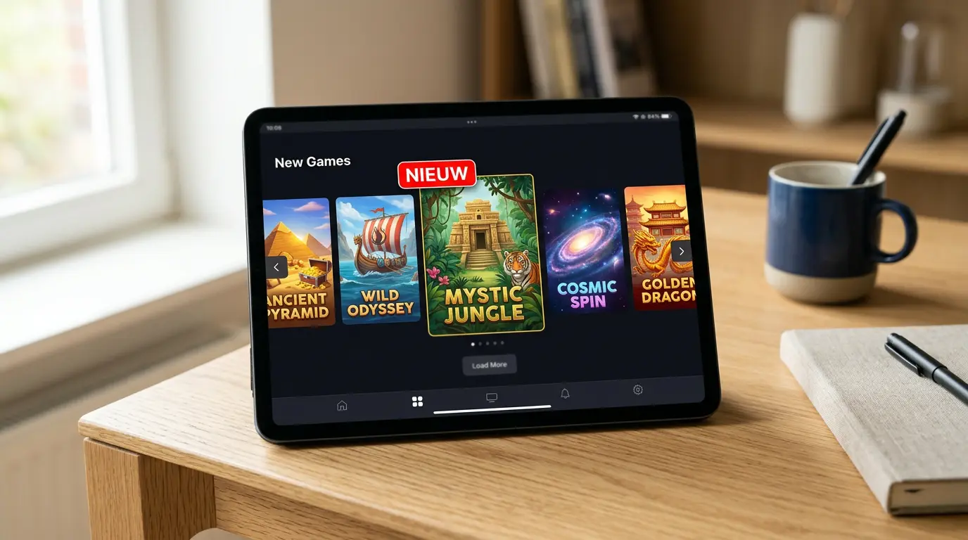 Carrousel met nieuwste slot-releases prominent op operator-platform
